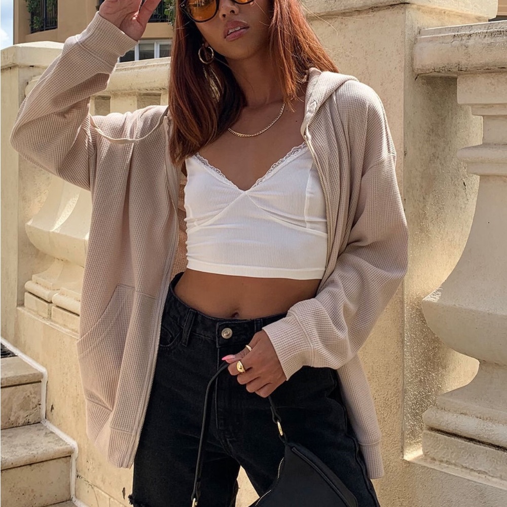 Princess Polly Audrey Beige Oversized Jacket